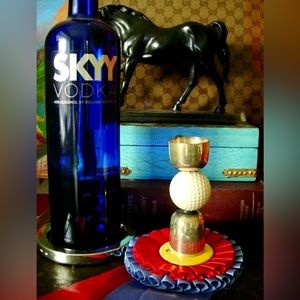 RARE Vintage GUCCI Shot Glass Jigger Bar Cart Table Holiday Cocktail Barware  GG